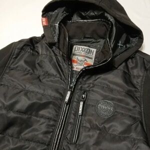 DIXXON Black Puffer Jacket with Hood